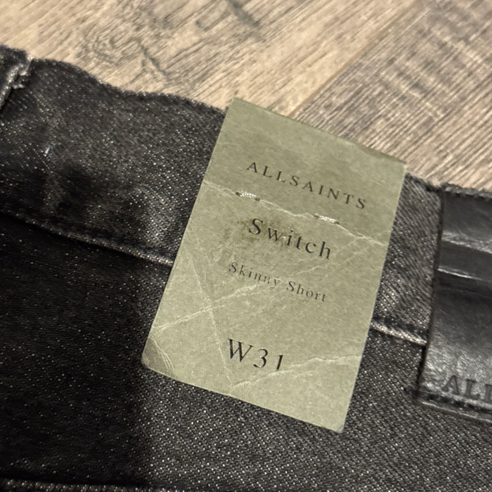 All Saints Switch Men’s Skinny Raw Hem Shorts New With Tags - Picture 5 of 6